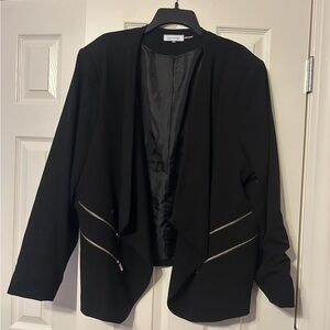 Calvin Klein Black Blazer with Metallic Accents